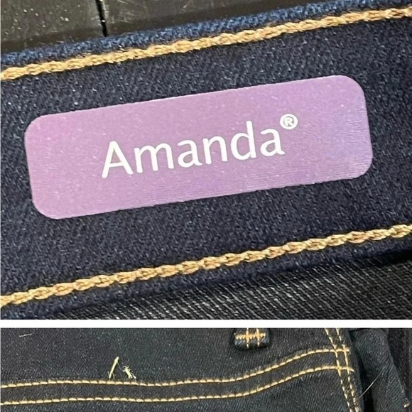 NWOT Gloria Vanderbilt Amanda Dark Wash Straight Leg High Rise Womens Jeans 18 - Picture 6 of 11